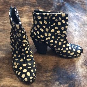 Vince Camuto animal print ankle booties